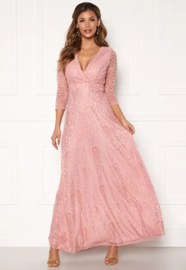 Chiara Forthi Riveria Lace Gown Dusty pink 38