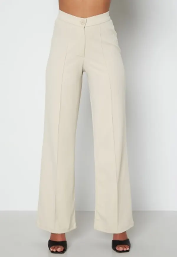 BUBBLEROOM Hilma soft suit trousers Light beige XL