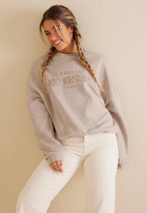 NLY Trend Oversize Expression Sweat Sweatshirts Grå