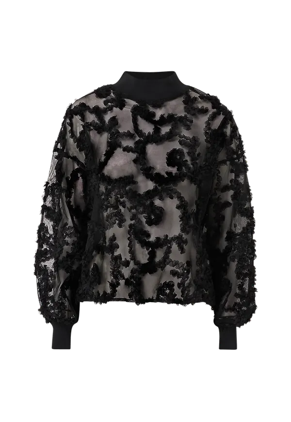 Vila - Topp viLitta L/S Top - Svart