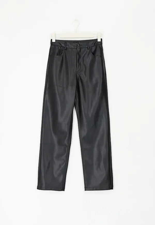 90s petite pu trousers