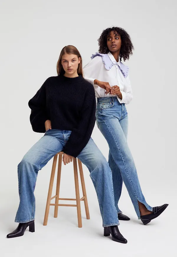 90s slit jeans