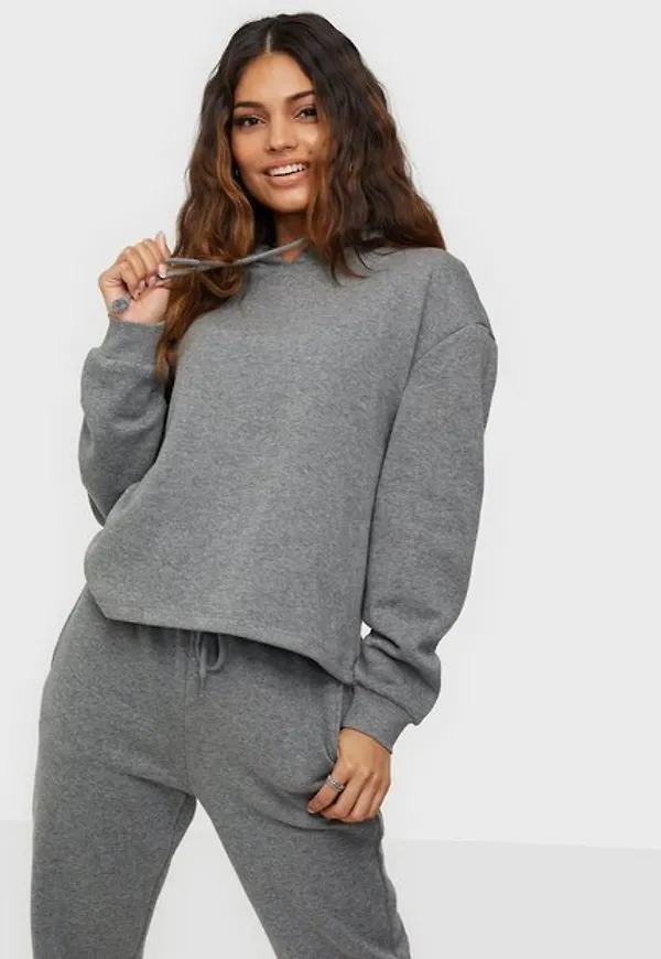 Pieces Pcchilli Ls Hoodie Noos Bc Hoodies Dark Grey Melange