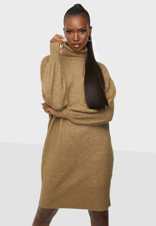 Pieces Pcfabia Ls High Neck Knit Dress Bc Klänningar