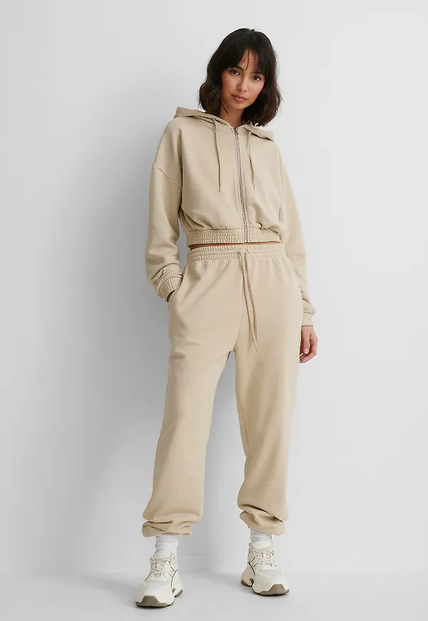 NA-KD Reborn Ekologiskt Sweatpants - Beige