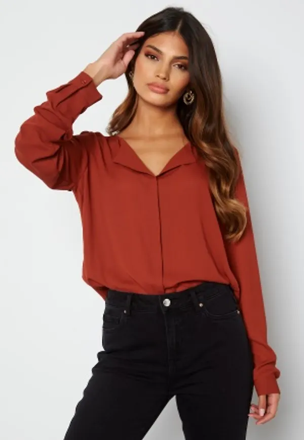 VILA Lucy L/S Shirt Burnt Henna M