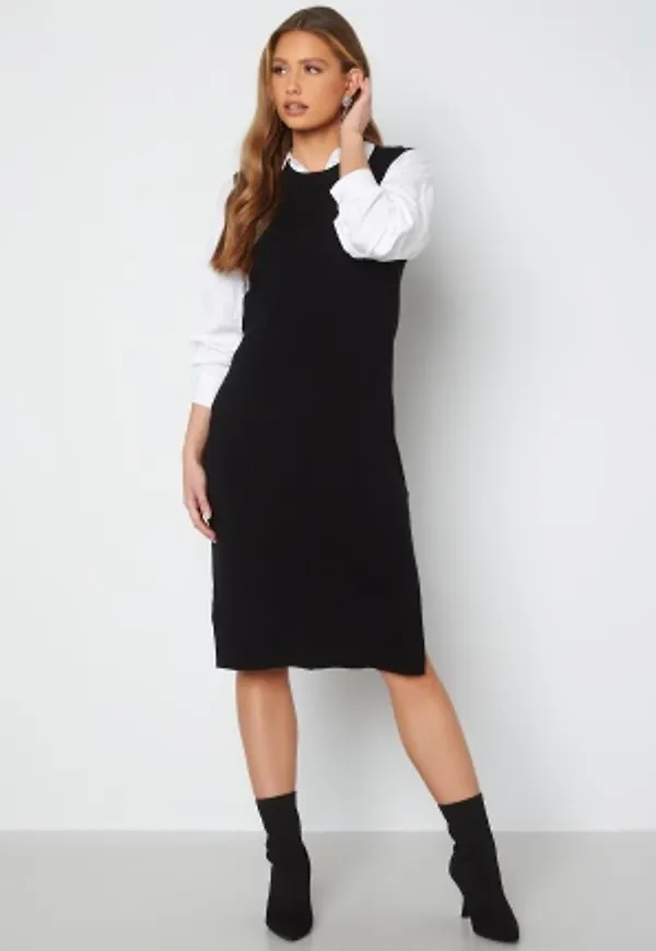 Happy Holly Jolene fine knitted vest dress Black 44/46