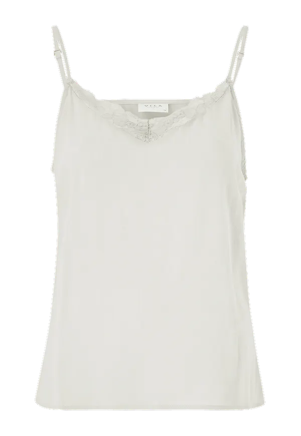 Vila - Linne viMero Lace Singlet - Vit
