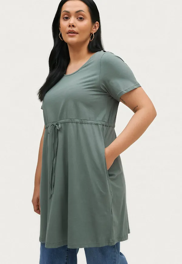 Zizzi - Tunika vDorit S/S Tunic - Grön