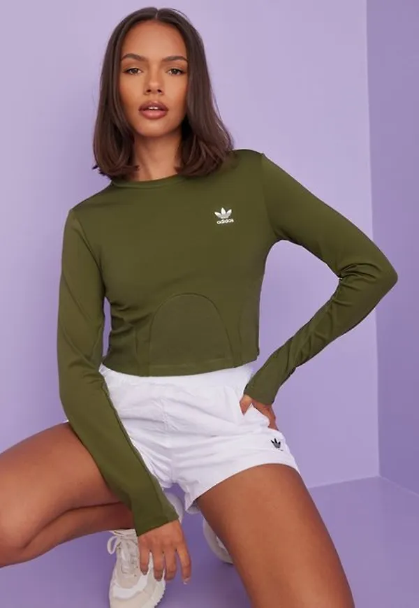 Adidas Originals Rib Top Långärmade toppar Green