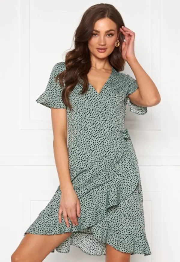 ONLY Olivia S/S Wrap Dress Chinois Green 34