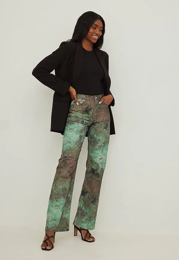 NA-KD Trend Ekologiska relaxed fullängdsjeans - Multicolor