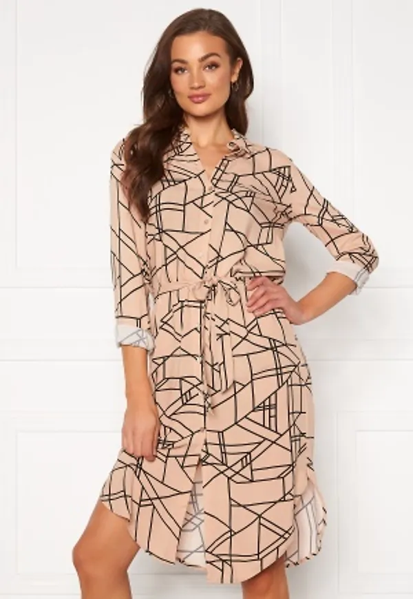 VILA Alu Midi Shirt Dress Nomad 34