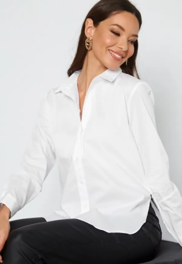 SELECTED FEMME Ori LS Side Zip Shirt Bright White 34
