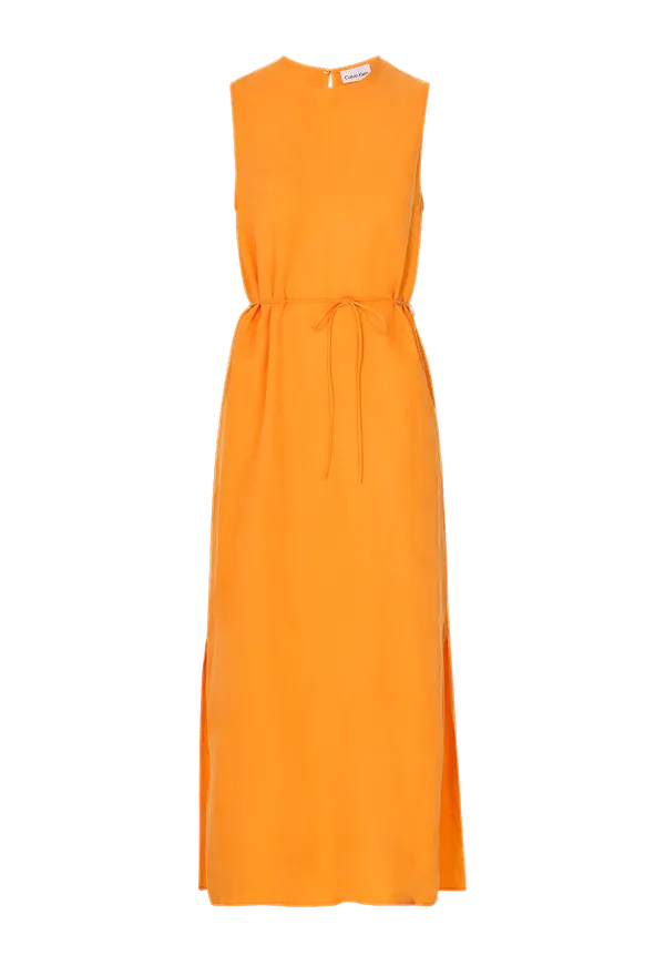 Calvin Klein - Maxiklänning Shine Viscose Maxi NS Dress - Orange