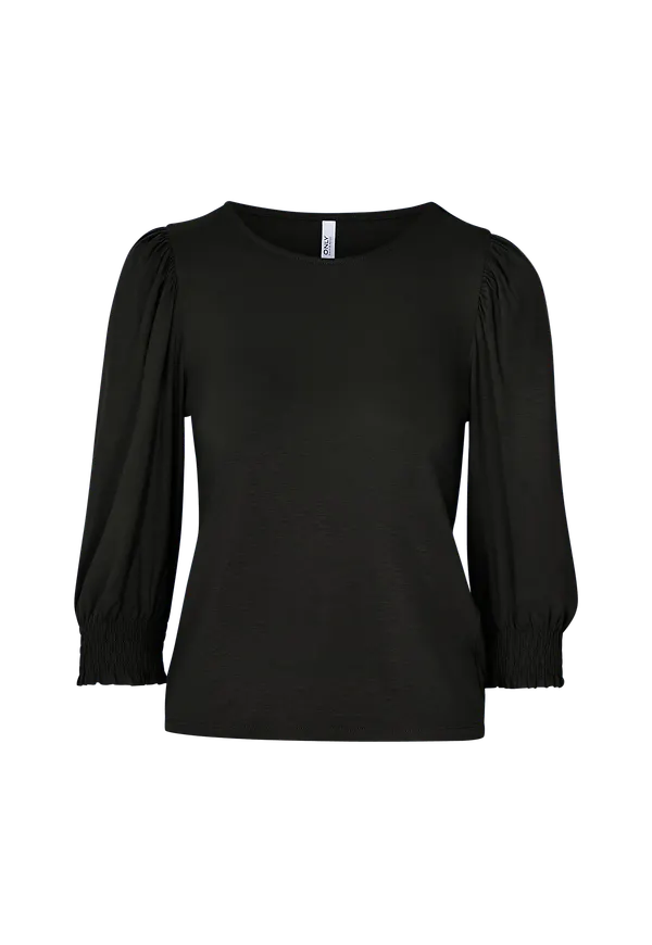 Only - Topp onlElva 3/4 O-neck Smock Top NN - Svart