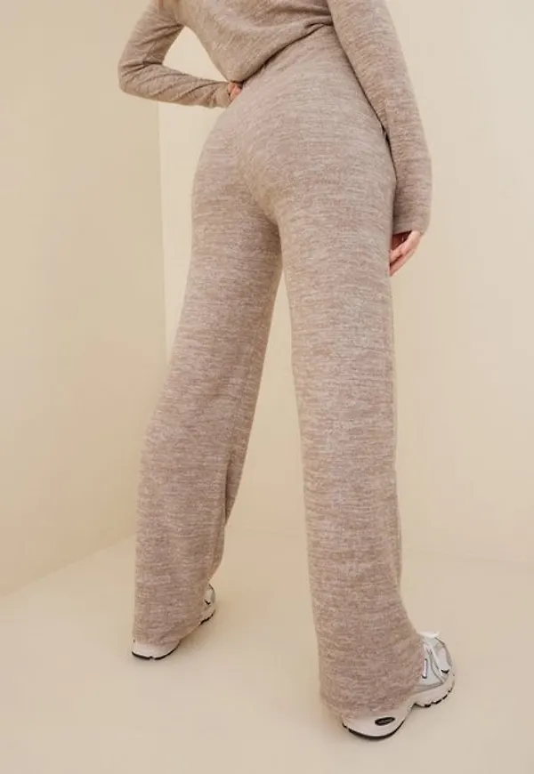 Vero Moda Vmchill Hw Wide Leg Pants Bf Byxor Fossil W. Melange