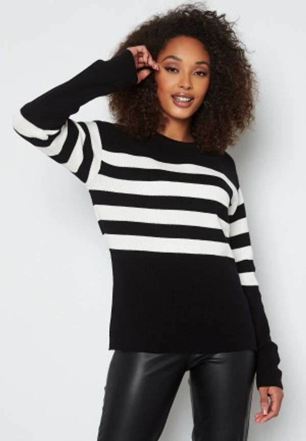 Happy Holly Lone knitted sweater Black / Striped 40/42