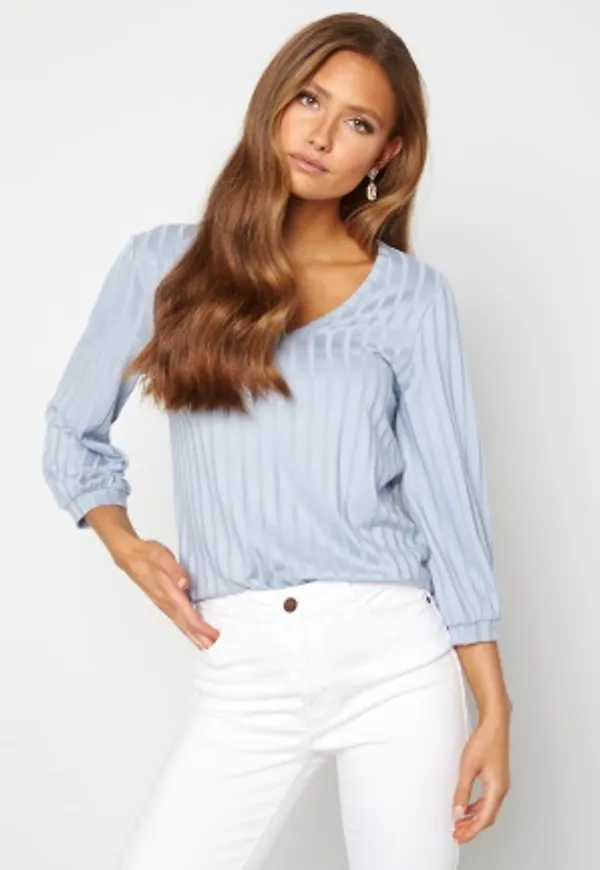 Happy Holly Emmy rib top Light blue 44/46