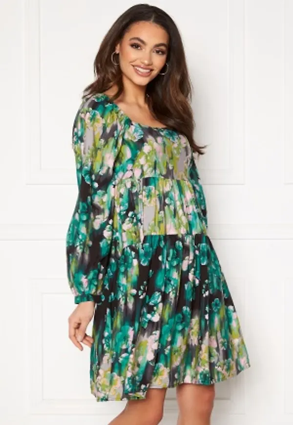 VERO MODA Nora L/S Dress Ash AOP:Nora XS