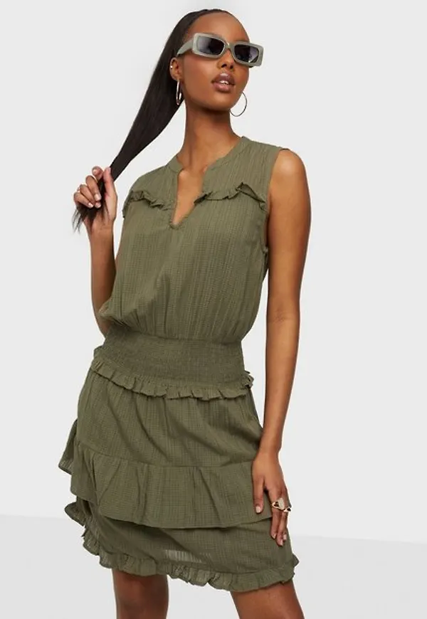 Only Onlditte Sl Smock Dnm Dress Ff Klänning