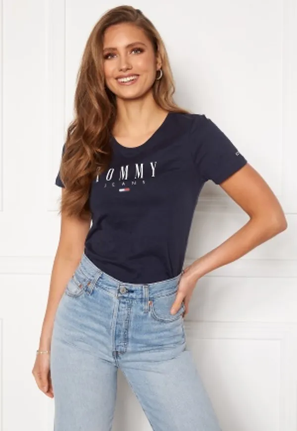 TOMMY JEANS Essential Skinny Logo Tee C87 Twilight Navy XS