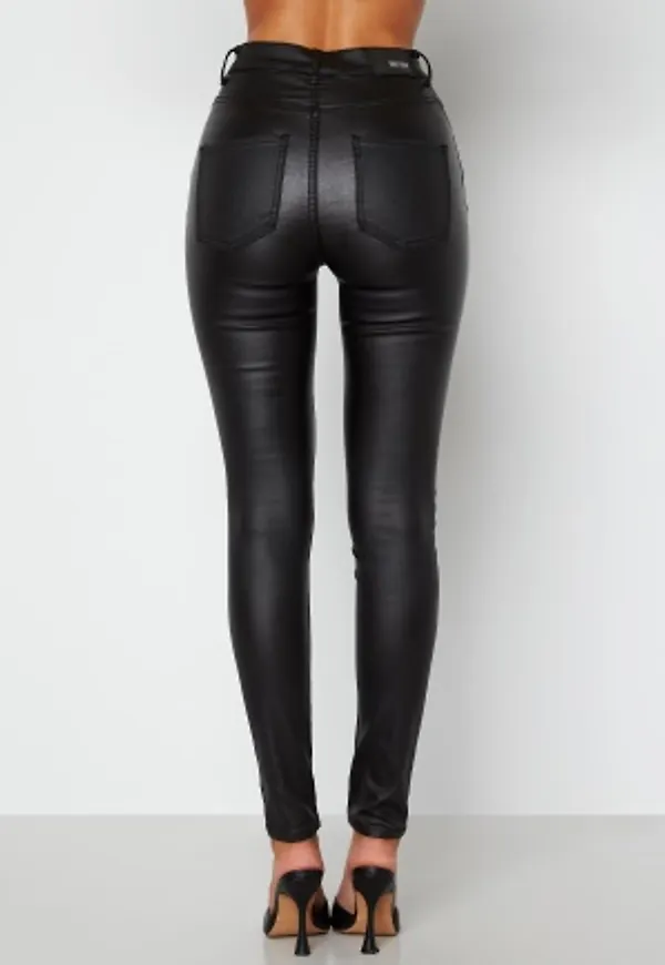 BUBBLEROOM High Waist Slim Coated Jeans Black 38