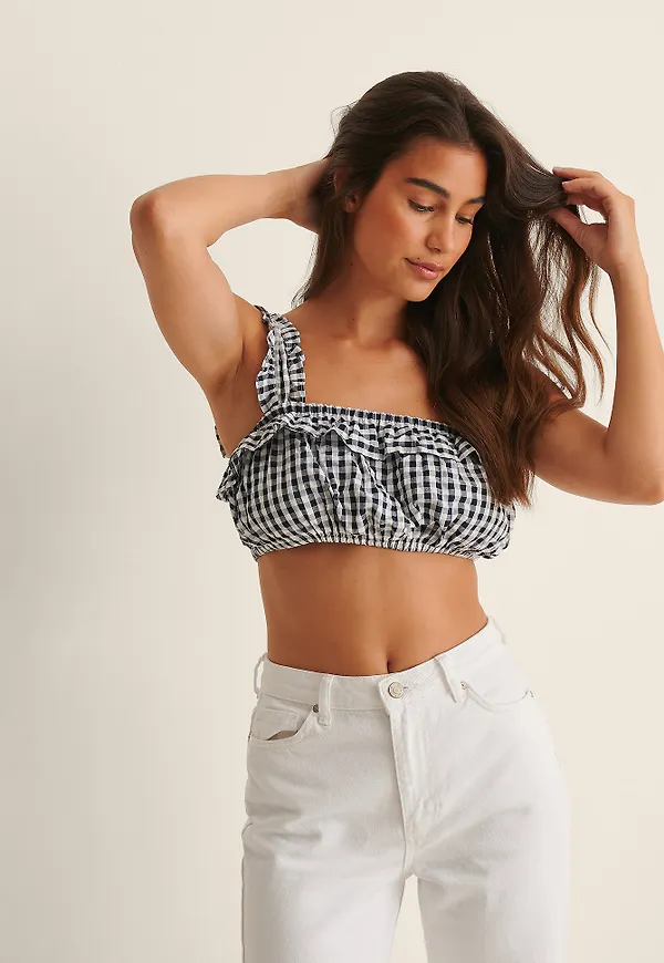 NA-KD Ekologisk Crop-topp - Black