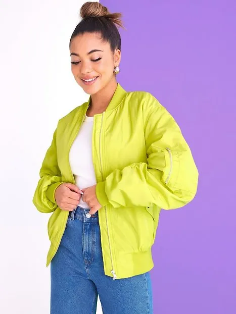 NLY Trend The Bomber Jacket Bomberjackor Lime
