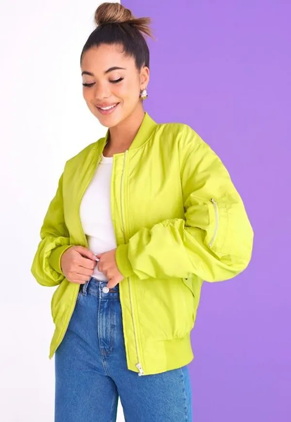 NLY Trend The Bomber Jacket Bomberjackor Lime