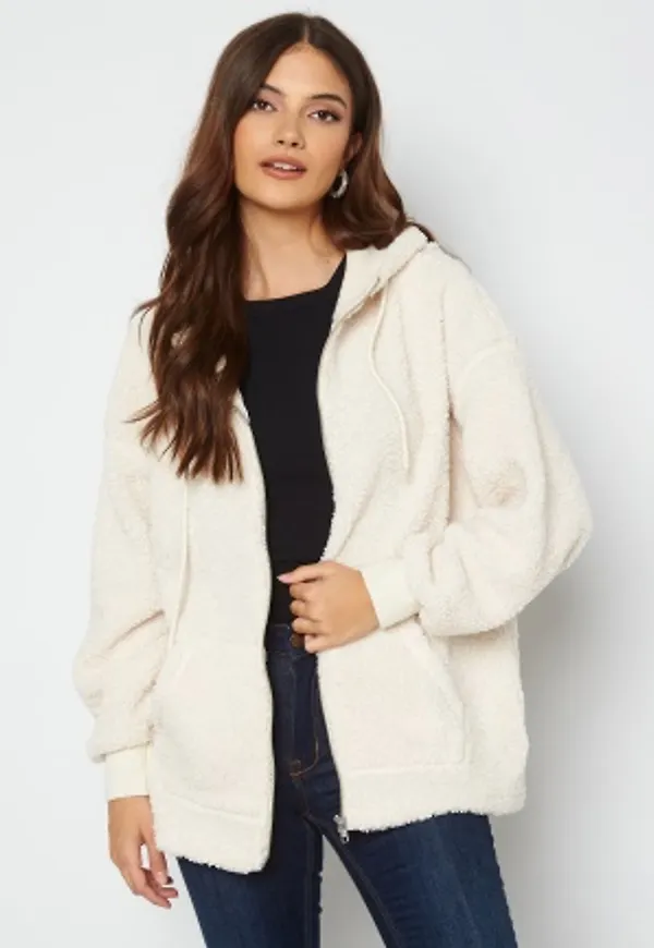 Pieces Karen Teddy Hoodie Sweat Buttercream XL