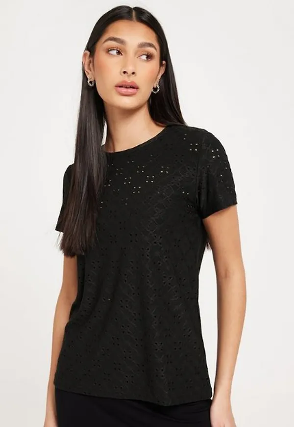 Jacqueline de Yong Jdycathinka S/S Tag Top Jrs Noos T-shirts Svart