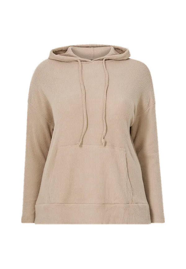 Vero Moda Curve - Huvtröja vmPuffy LS Hood Blouse - Brun
