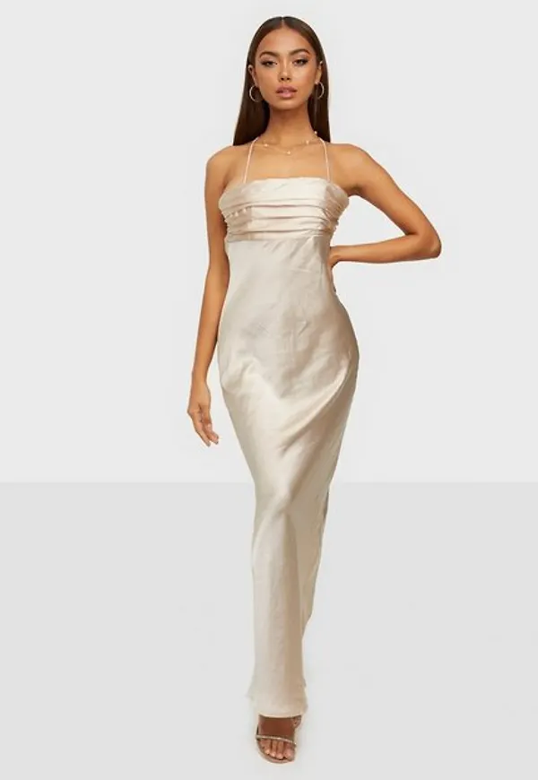 Love Triangle Stolen Moments Maxi Slip Dress Festklänningar Champagne