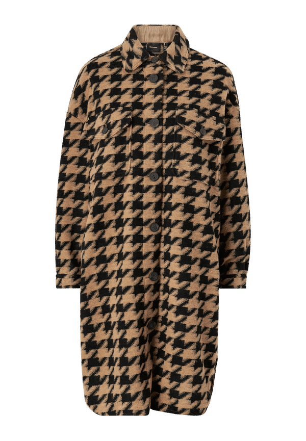 Vero Moda - Skjortjacka vmChrissie Long Check Shirt - Brun