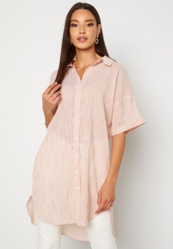 Pieces Terra SS Long Shirt Sandstone Stripes XL