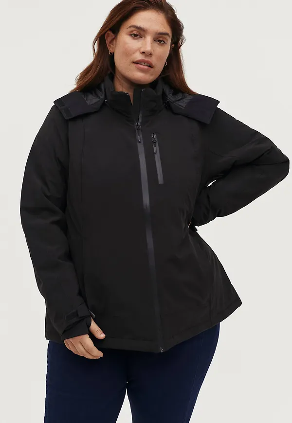 Zizzi - Jacka mEbba L/S Ski Jacket - Svart