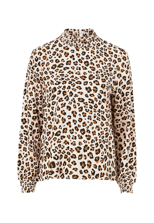 Vila - Topp viDiana Smock L/S Top - Natur