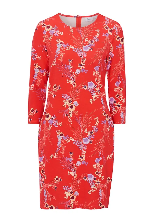 Saint Tropez - Klänning Jersey Dress - Röd