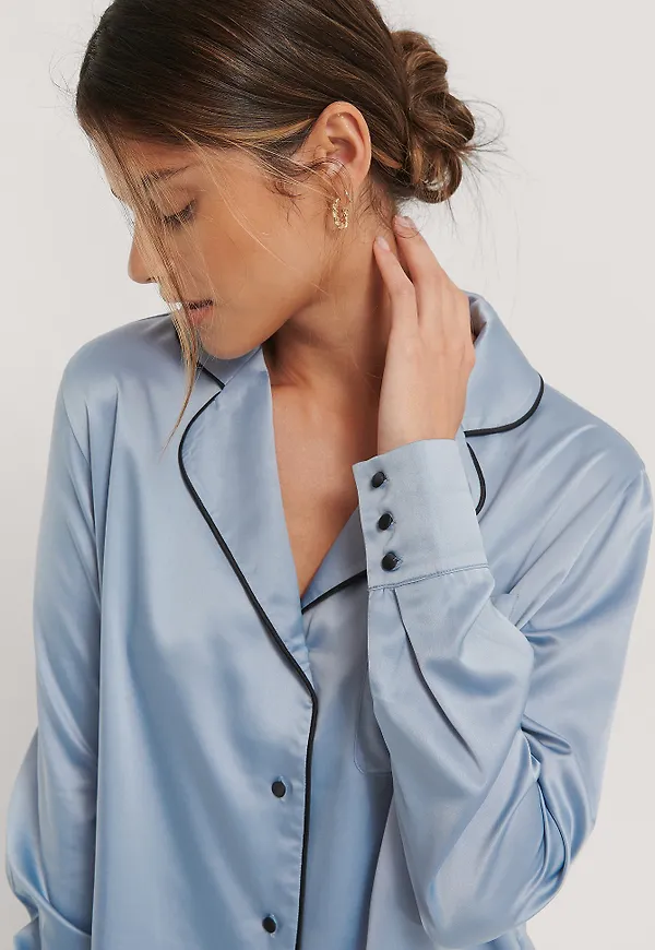 NA-KD Lingerie Skjorta - Blue