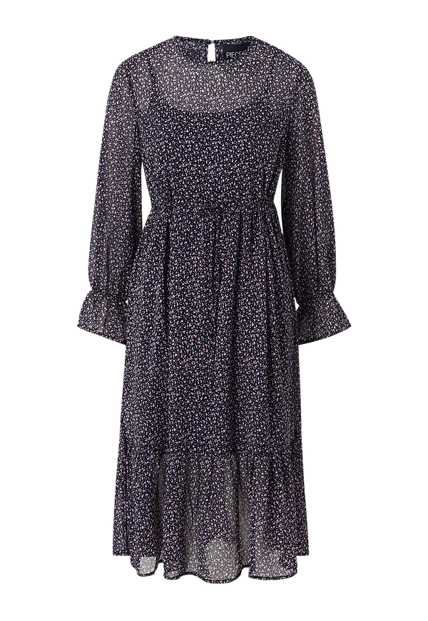 pieces - Klänning pcMisty LS Midi Dress - Blå