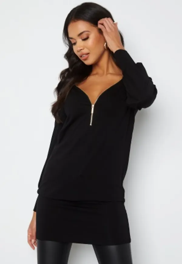 Happy Holly Natalie cuff tunic Black 32/34