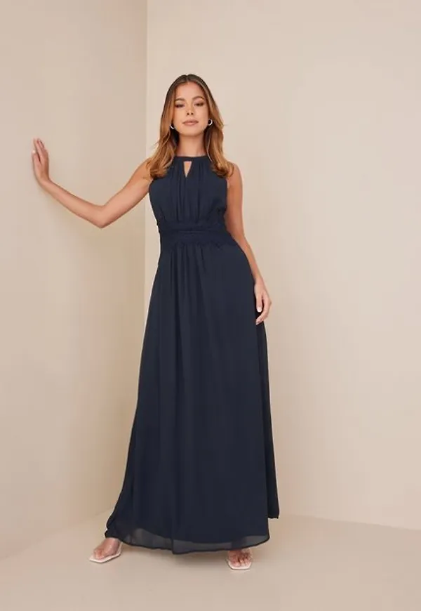Vila Vimilina Halterneck Maxi Dress - No Festklänningar