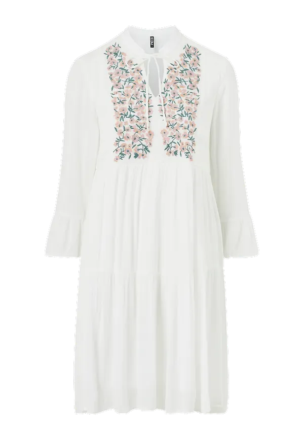 pieces - Klänning pcLeia 3/4 Dress - Vit