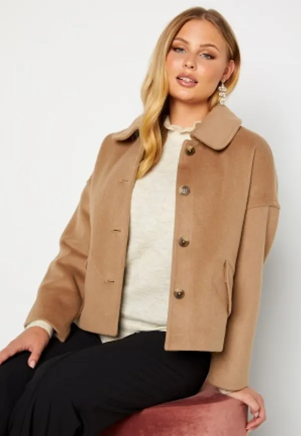 GANT Wool Blend Cropped Jacket 213 Warm Khaki M