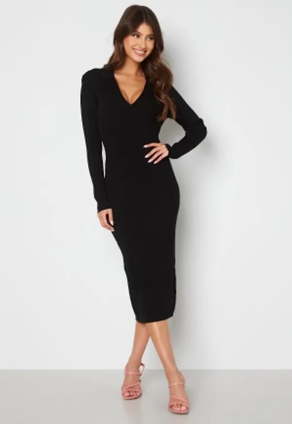 BUBBLEROOM Ivanna knitted dress Black M