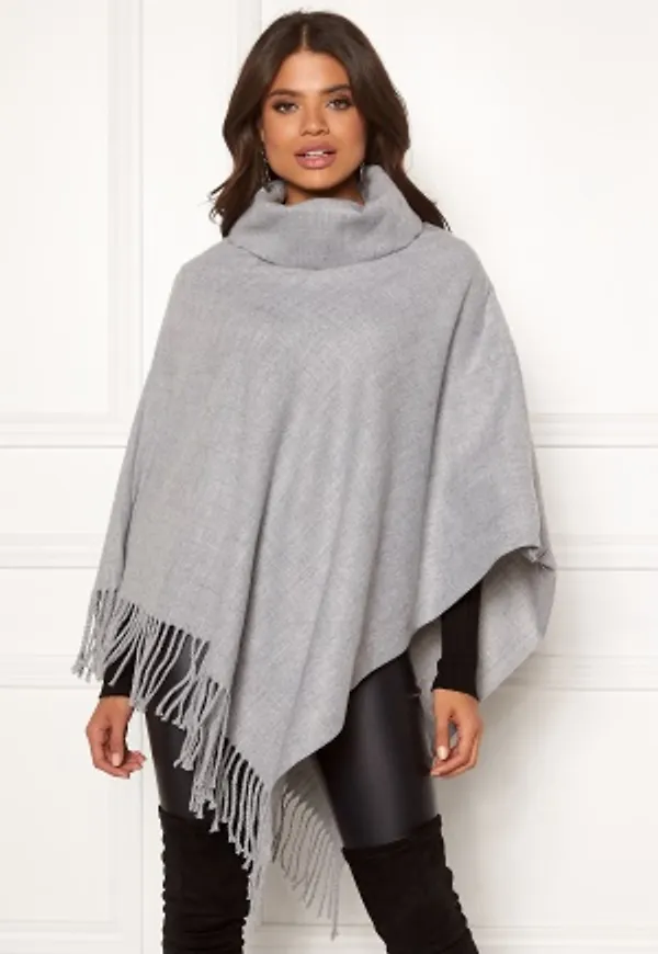 Object Collectors Item Marilyn Wool Poncho Light Grey Melange One size