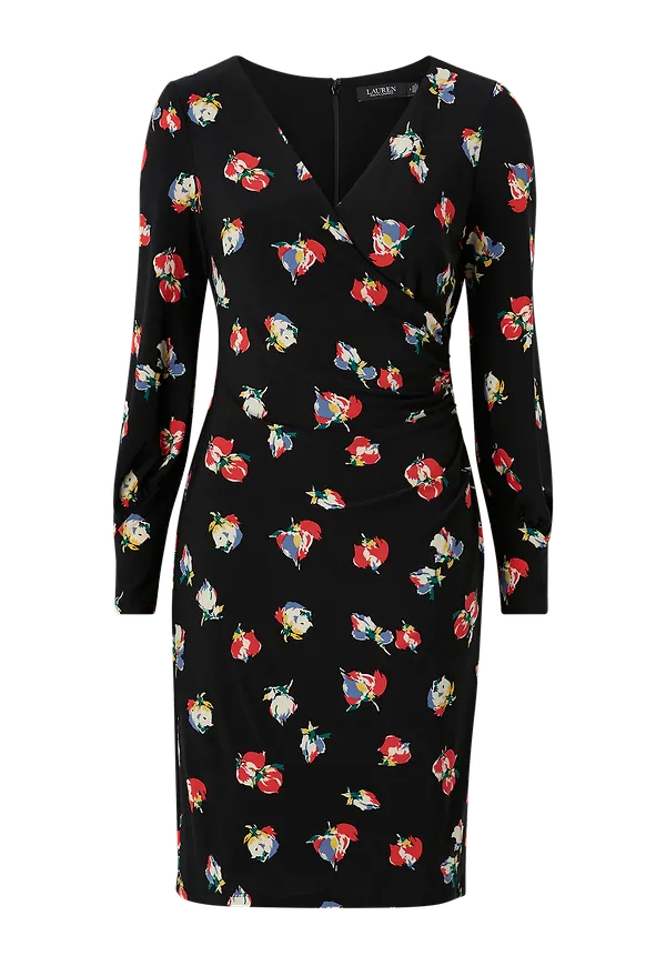 Lauren Ralph Lauren - Klänning Printed Matte Jrsy LSL Dad - Svart