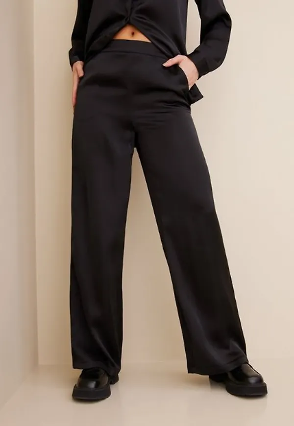 Object Collectors Item Objsateen M/W Wide Pant a Fair Byxor Black