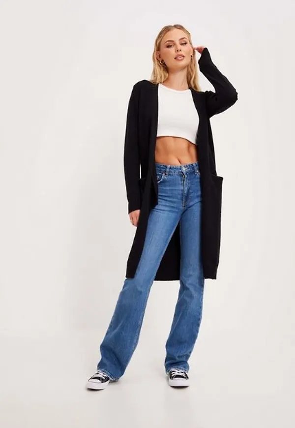 Vila Viril Long L/S Knit Cardigan - Noo Cardigans Svart